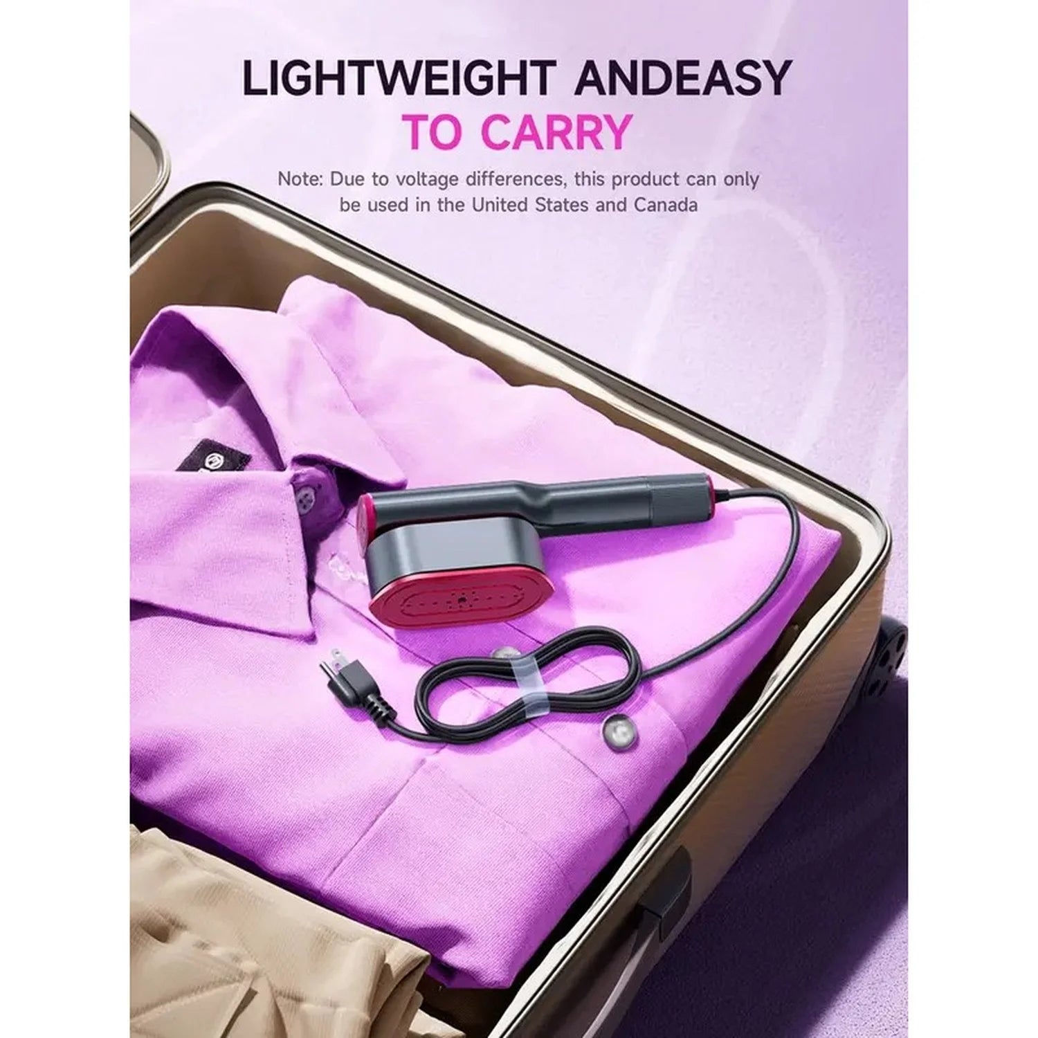 Dr Flash 7-Mode Handheld Garment Steamer, 1200W Portable Travel Steamer with LED Display and 90-Degree Rotatable Handle