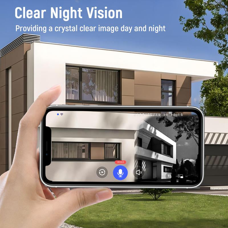 1080P Wireless Video Doorbell Camera, Smart AI Human Detection, FHD Live View, Cloud Storage, Night Vision, Two Way Audio, Instant Alert, 2.4G Wifi Only, Indoor/Outdoor Surveillance Cam for Home Security System
