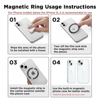 Magnetic Wireless Power Bank 5000mAh – MagSafe-Compatible Portable Charger with Up to 15W Wireless Charging and USB-C PD Up to 20W, Slim Mini Battery Pack for iPhone 12-17 and Qi-Compatible Android Devices (Includes Ring)