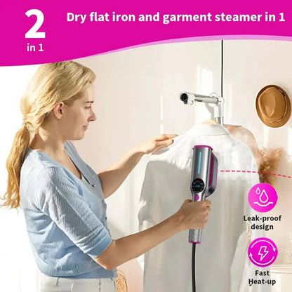 Dr Flash 7-Mode Handheld Garment Steamer, 1200W Portable Travel Steamer with LED Display and 90-Degree Rotatable Handle