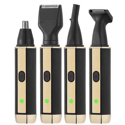 Man Beard Shaver Sideburns Trimmer Nose Hair Trimmer Eyebrow Razor 4IN1 Grooming Kit Rechargeable Lithium Battery